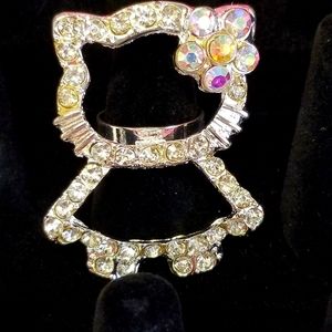 3/30❤️Hello Kitty adjustable Large Ring New